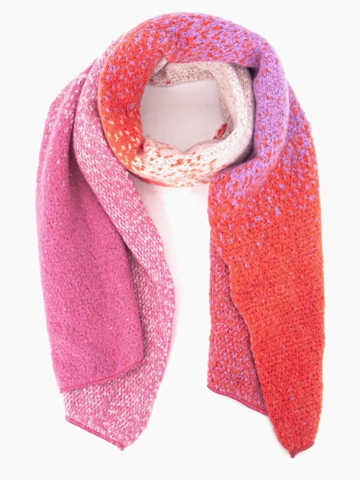 Sciarpa Lia Heavyweight, rosa, blocchi di colore ombre per la vendita all'ingrosso da parte di Sarta Accessories