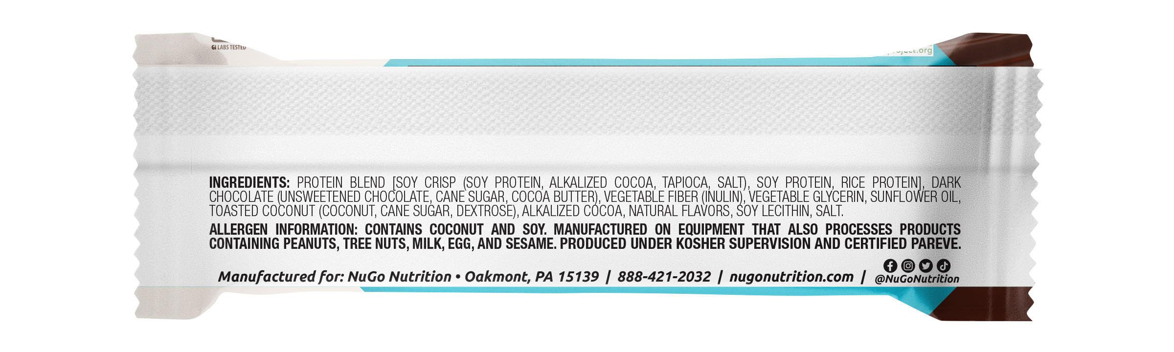 NuGo Nutrition - Wholesale Snack Bar - NuGo Slim Toasted Coconut Protein Bar3