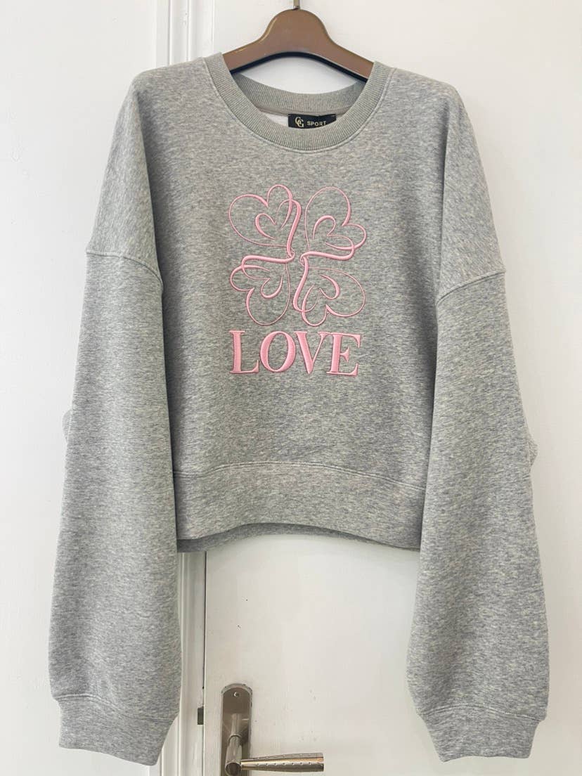 EASY MODE - Wholesale Graphic Sweatshirt - Women's - Embroidered sweatshirt - 80035