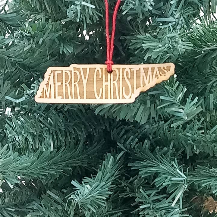 Merry Christmas TENNESSEE TN Christmas Ornament, 6 choices for wholesale by Giftable Memories