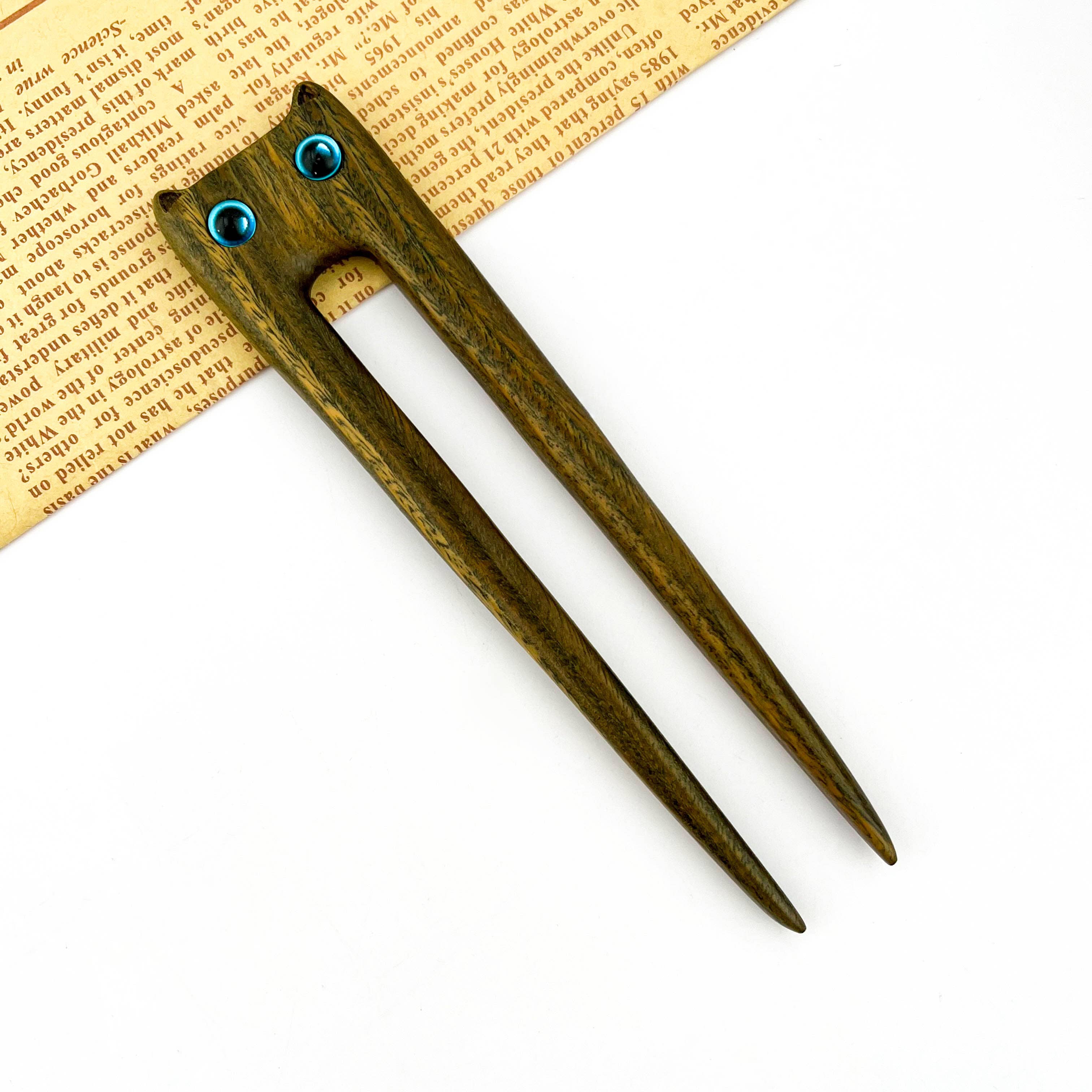 TheDivaSoap - Venta al por mayor Horquillas para el pelo - Horquilla de Gato Lindo, Horquilla de Sándalo1