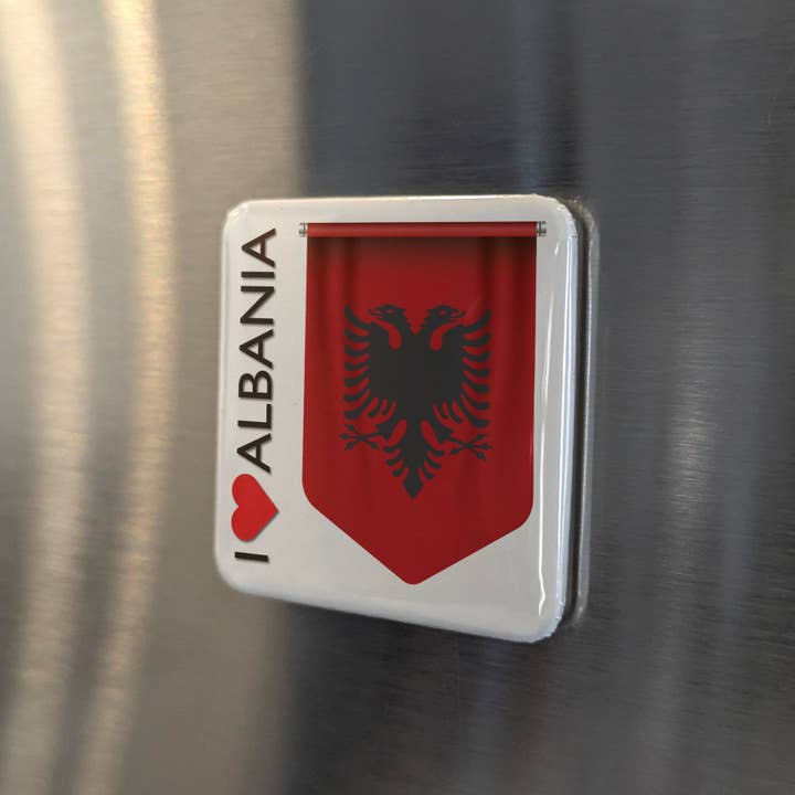 J'aime l'aimant de réfrigérateur Albanie pour la vente par PhiloPerse