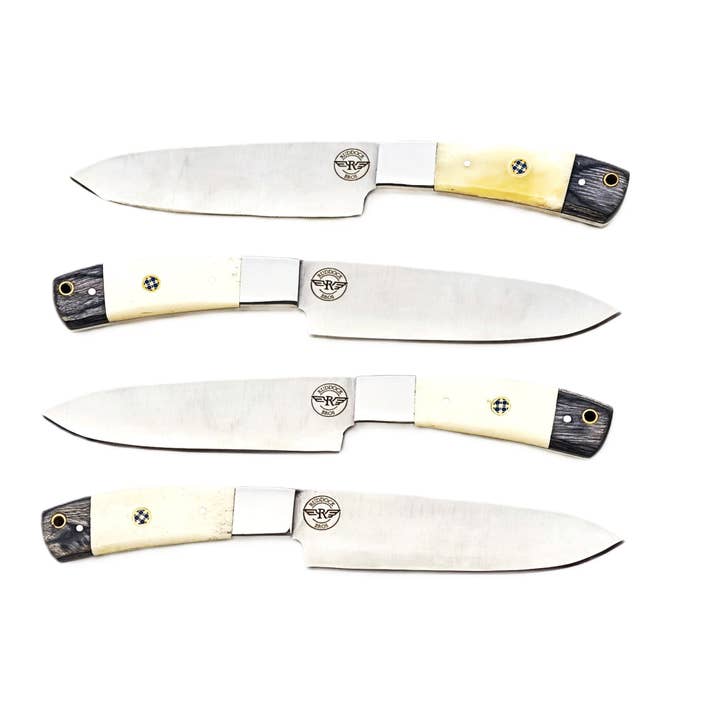 Ensemble de 4 couteaux à steak en os et bois noir - Acier inoxydable - 9" pour la vente par Ruddock Bros. LLC