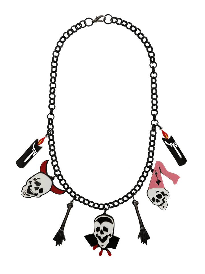 Skeleton Boo-gie Necklace for wholesale by Lindy Bop / Econotrom S.L.