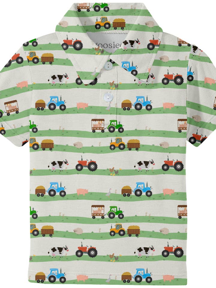 Farm Stripes SS Polo Shirt for wholesale by Goosies