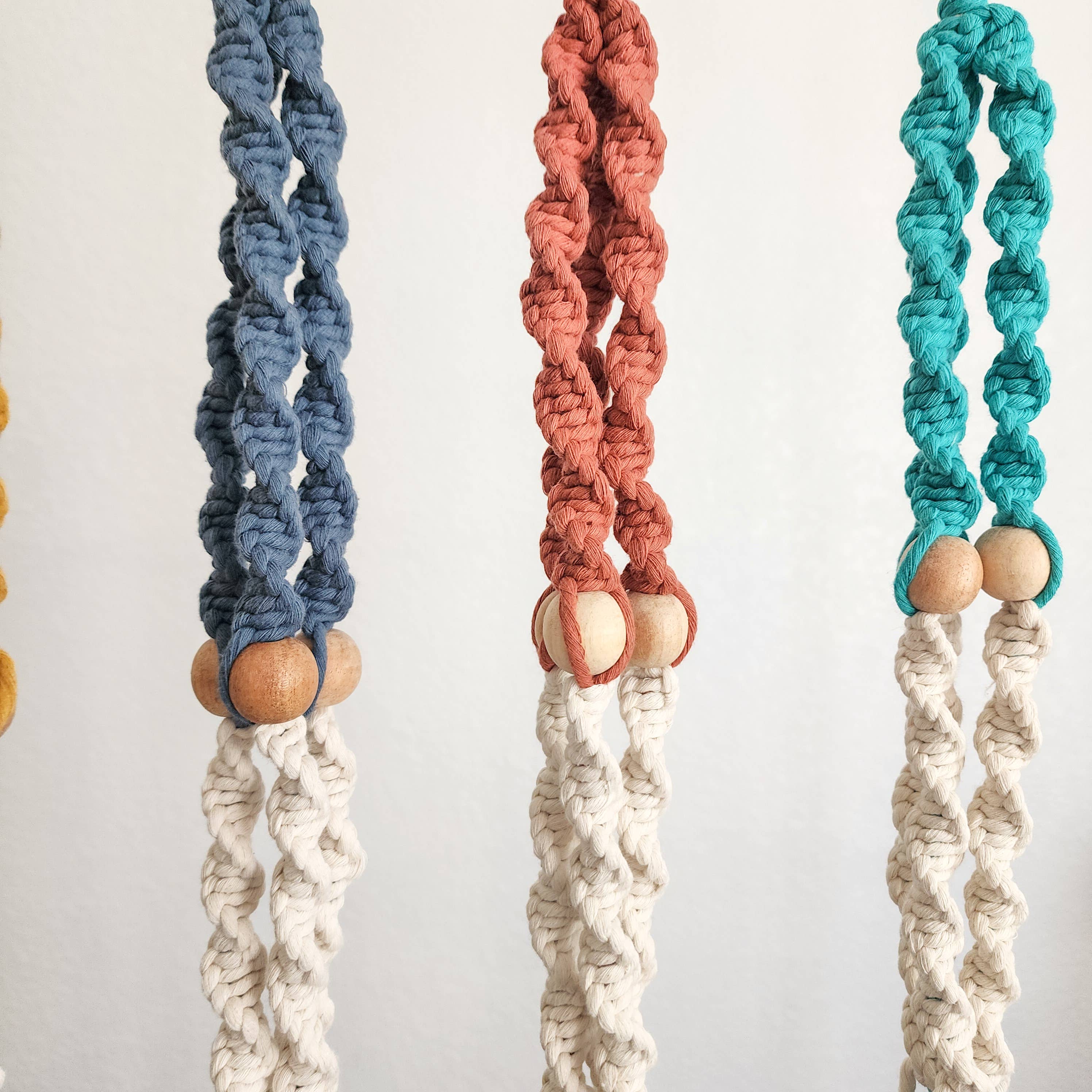 Handmade By Uruba - Vendita all'ingrosso Fioriere a sospensione - Appendino per piante con perline bicolore per uso interno/esterno 3