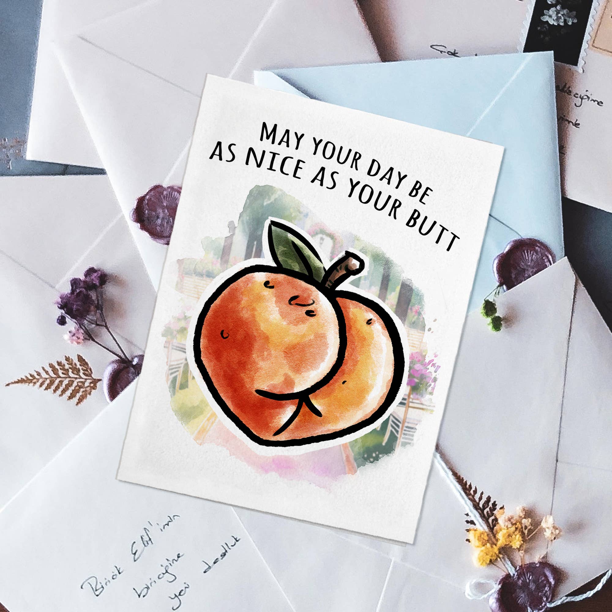 Aaron Millard Illustration – wholesale Födelsedagskort – ”Så trevligt som din rumpa” - Rått roligt födelsedagsrumpkort3