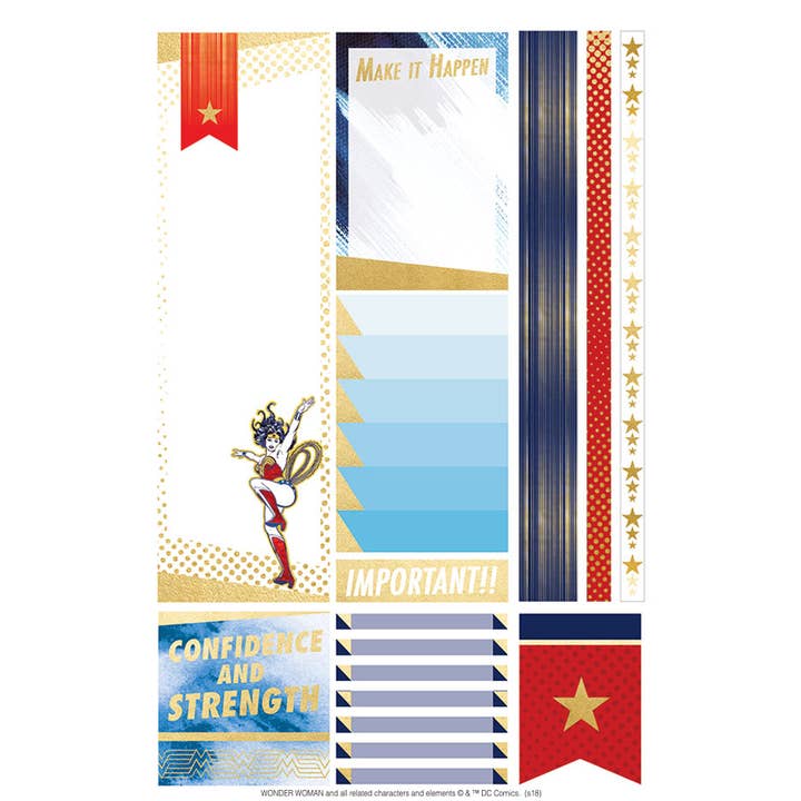Paper House Productions - Wholesale Sticker - Wonder Woman Weekly Planner Sticker Pack