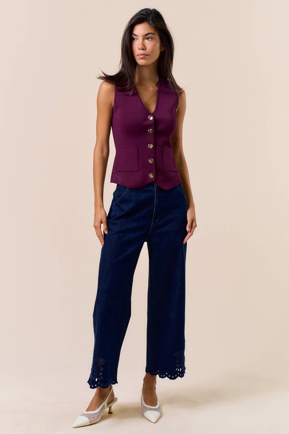 Lalavon - Wholesale Knit Top - Women's - ILT5335 Effortless Layer Knit Vest8