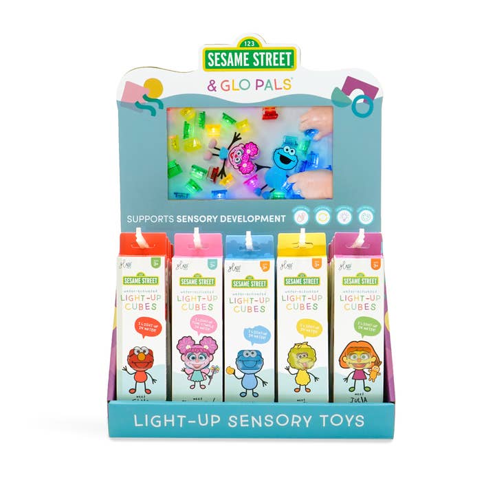 Glo Pals x Sesame 4PK Display with Built in Video Player for wholesale by Glo Pals