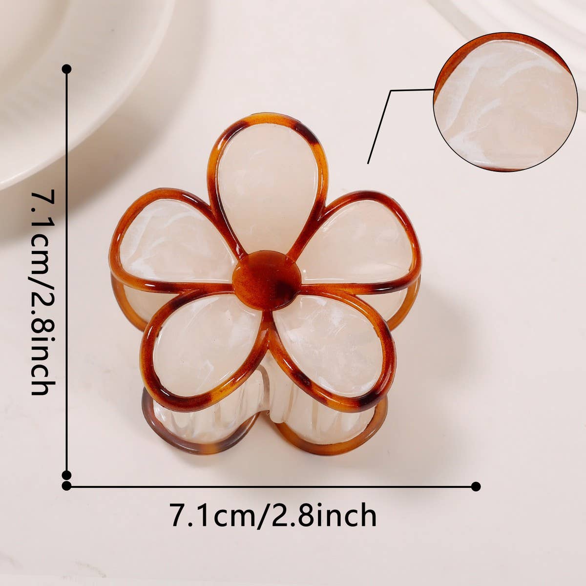 ACCITY - Wholesale Hair Clip - Women's - Vintage Floral Claw Clip for Ponytail & Half Bun_CWAHA0728510