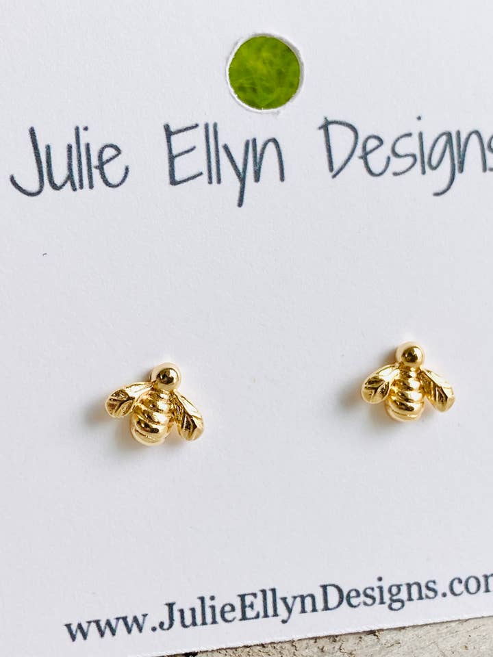 Orecchini a Perno Piccolo Ape Bombus per la vendita all'ingrosso da parte di Julie Ellyn Designs