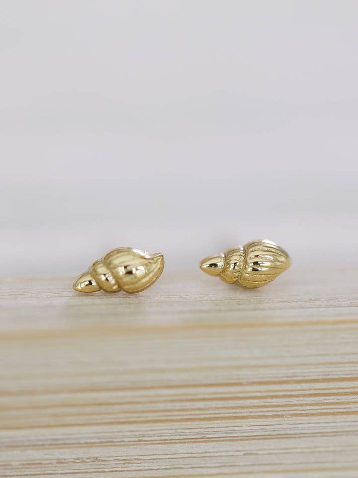 Små Tulip Shell Studs för wholesale av Coast and Cove