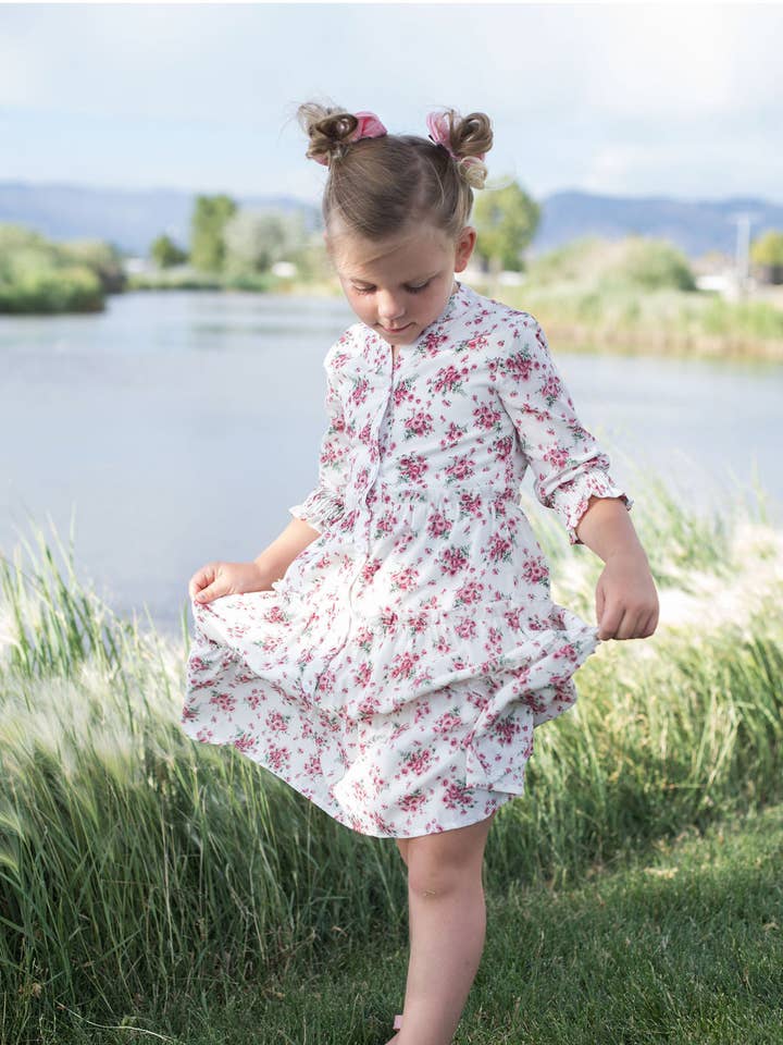 Juliette Girl Floral Dress for wholesale by Peony Alley