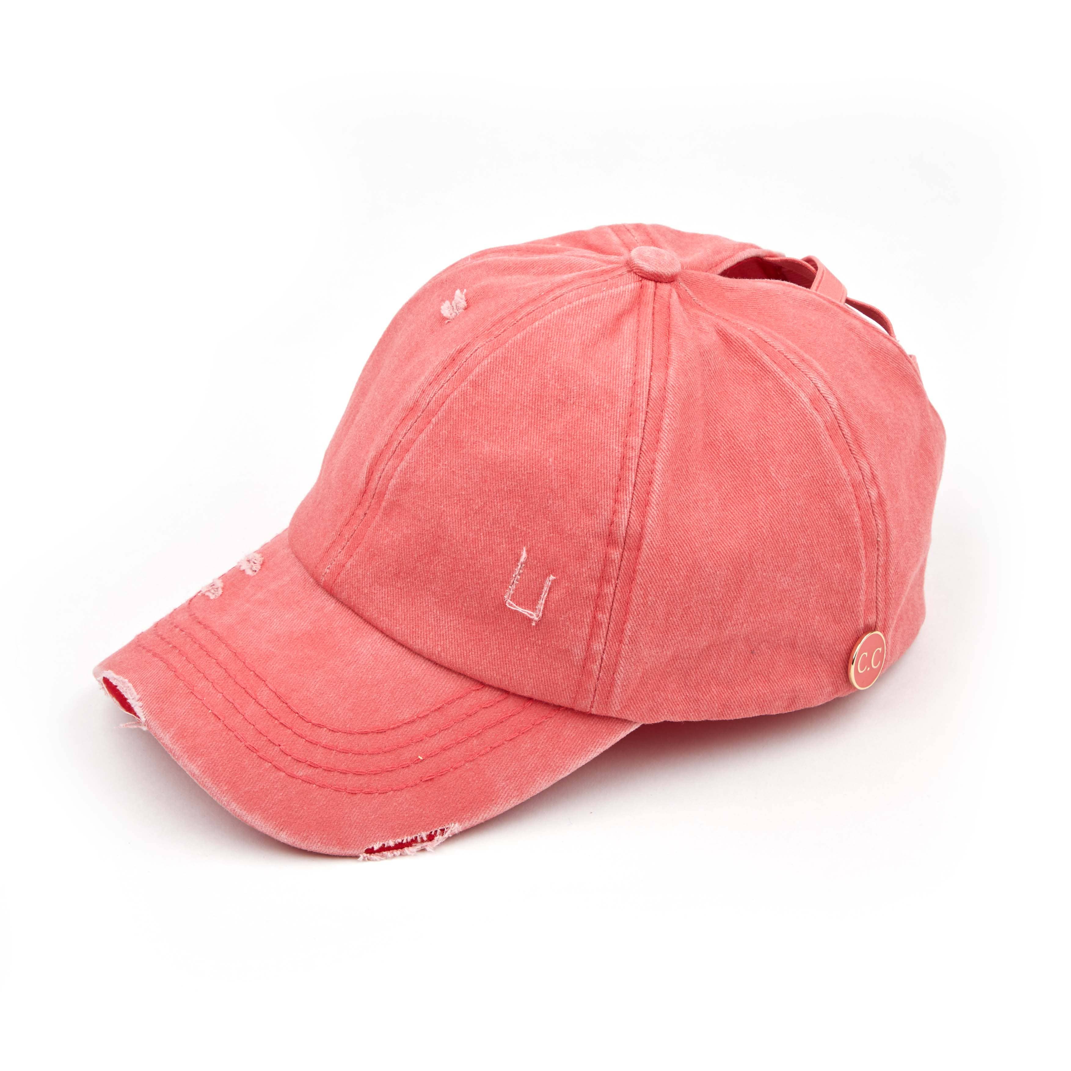 Hana - Wholesale Baseball Cap - Women's - C.C Washed Denim Criss-Cross Pony Cap9
