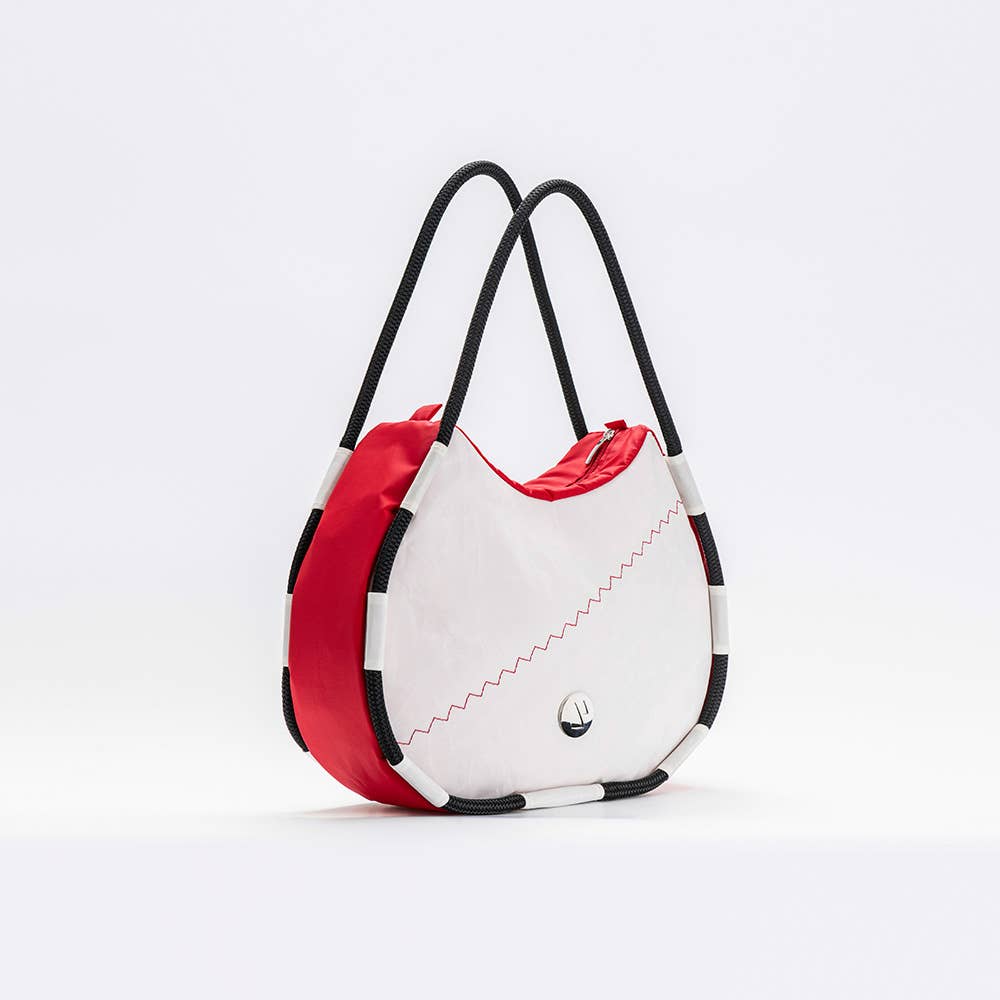 Bolina Sail - Wholesale Shoulder Bag - Women's - Recycled Sailing Bag — Gomena - Red1