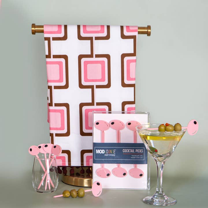 Mod Lounge Paper Company - Wholesale Cocktail Pick - Olive Acrylic Cocktail Pick Set