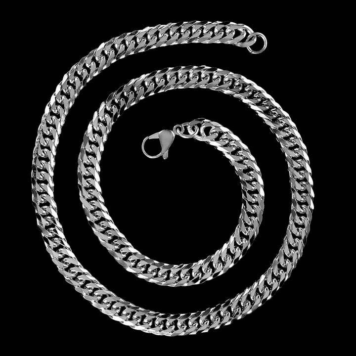 West Coast Jewelry – Großhandel Gliederhalskette – Panzerkette aus Edelstahl für Herren (10 mm) — 61 cm2