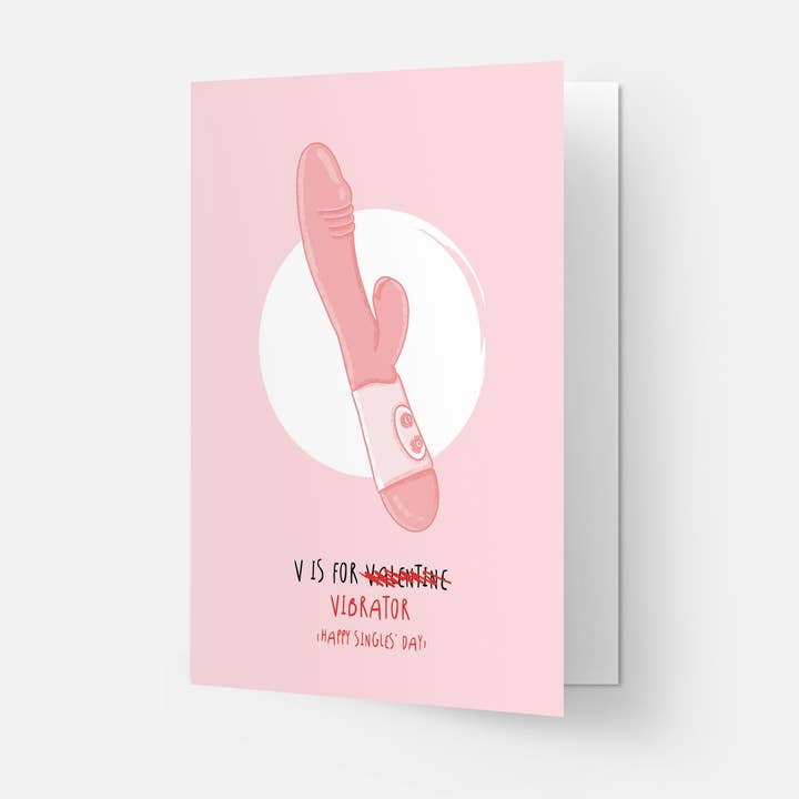 Kaart Blanche - Wholesale Valentine's Day card - V is for vibrator greeting card1