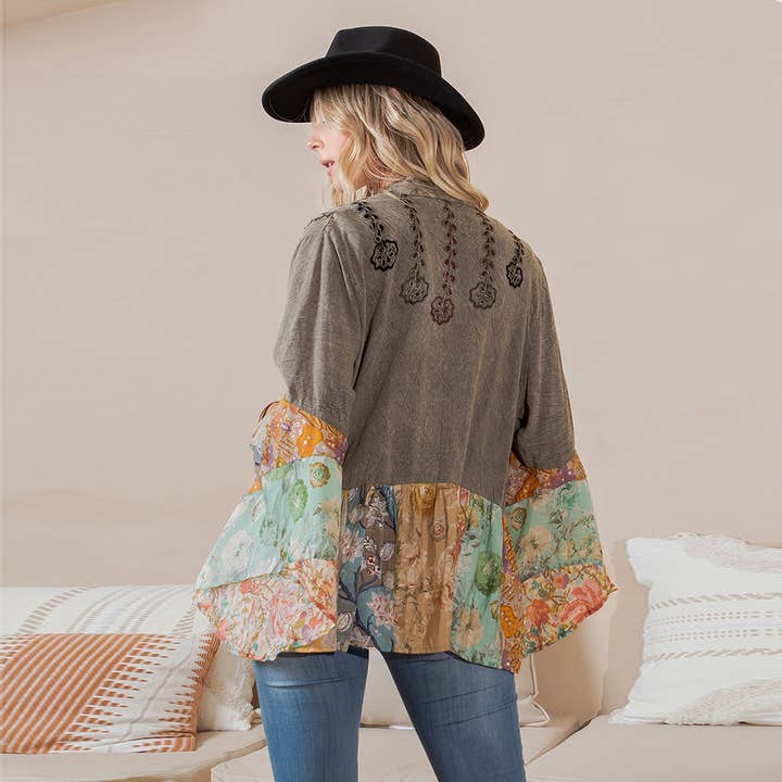 GRAVEL Vintage Bohemian : Patchwork Shirt for wholesale on Faire3