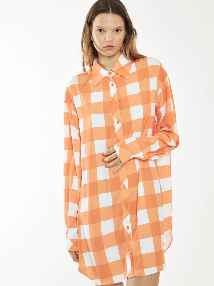 Oversized skjortklänning för wholesale av Glamorous (EU)