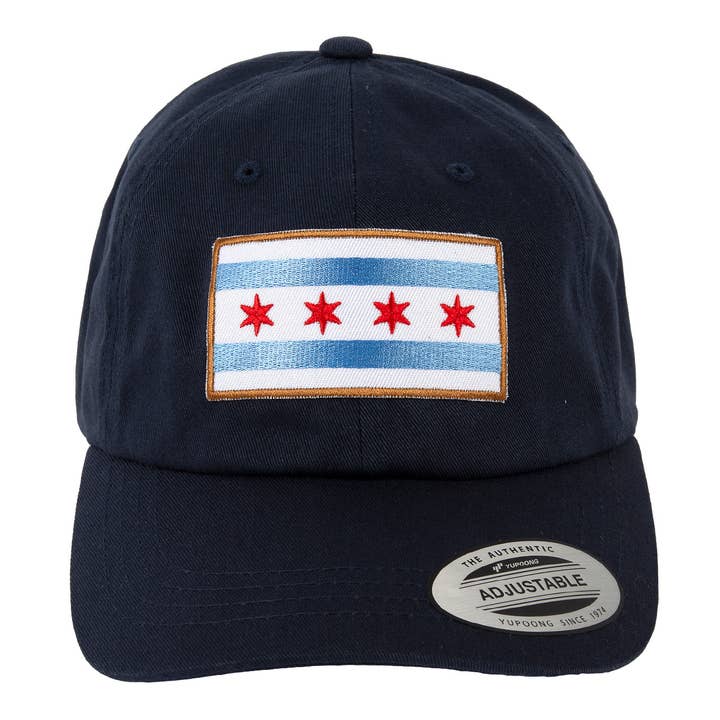 Chicago Flag Baseball Hat - Navy for wholesale by Transit Tees