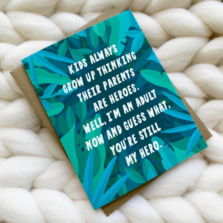 Heroes- Sweet Mors Dag Kort/Fars dagkort för wholesale av Top Hat and Monocle