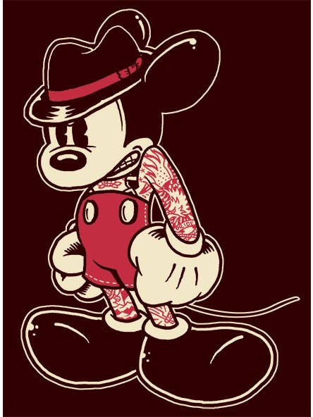 Black Mean Mouse - Men's Graphic Tee for wholesale on Faire2