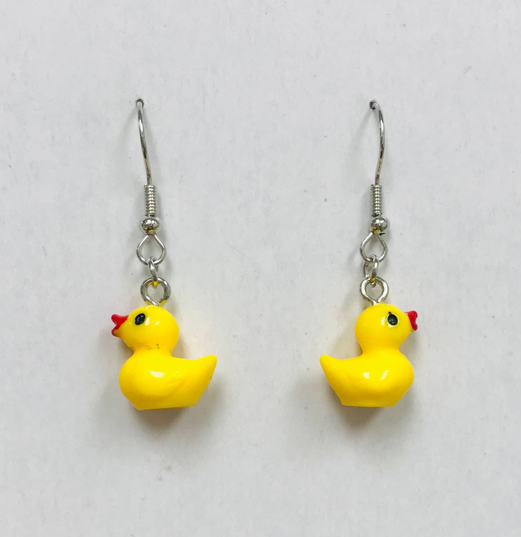 SimpleNGreat - Wholesale Dangle earrings - Tiny Rubber Ducky Earrings 3D Face to Face cute duck