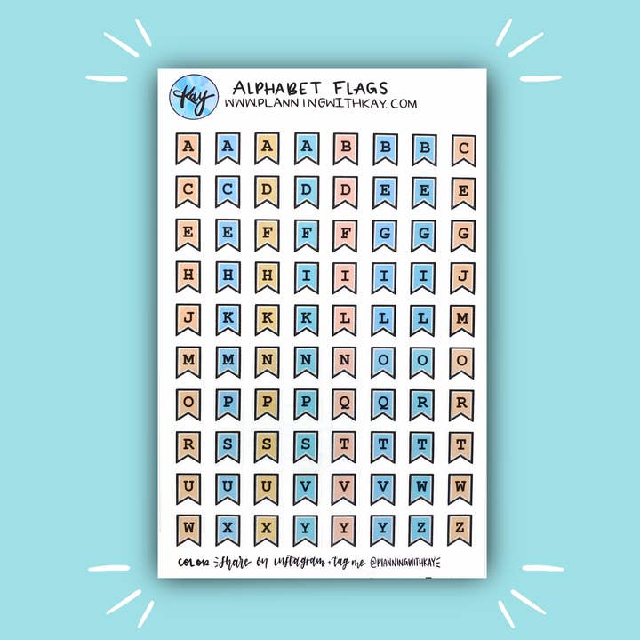 Alfabetsflaggor för wholesale av Planning With Kay