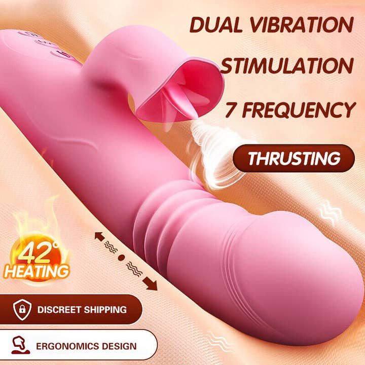 VibChief - Wholesale Sex Toy - Rabbit Heating Vibrator with Thrusting & Heat Function