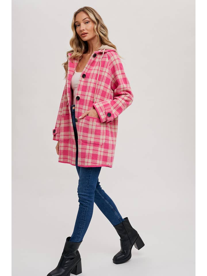 Bluivy - Wholesale Jacket - Women's - PLAID HOODIE JACKET5
