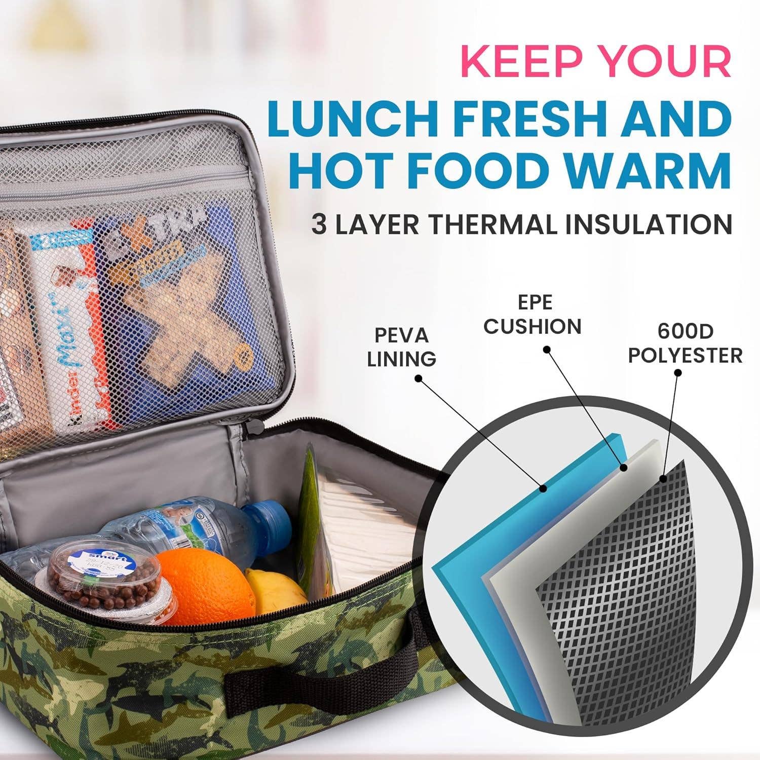 Zulay Kitchen - Wholesale Lunch Bag/Box - Kids - Insulated Lunch Bag With Spacious Compartment19