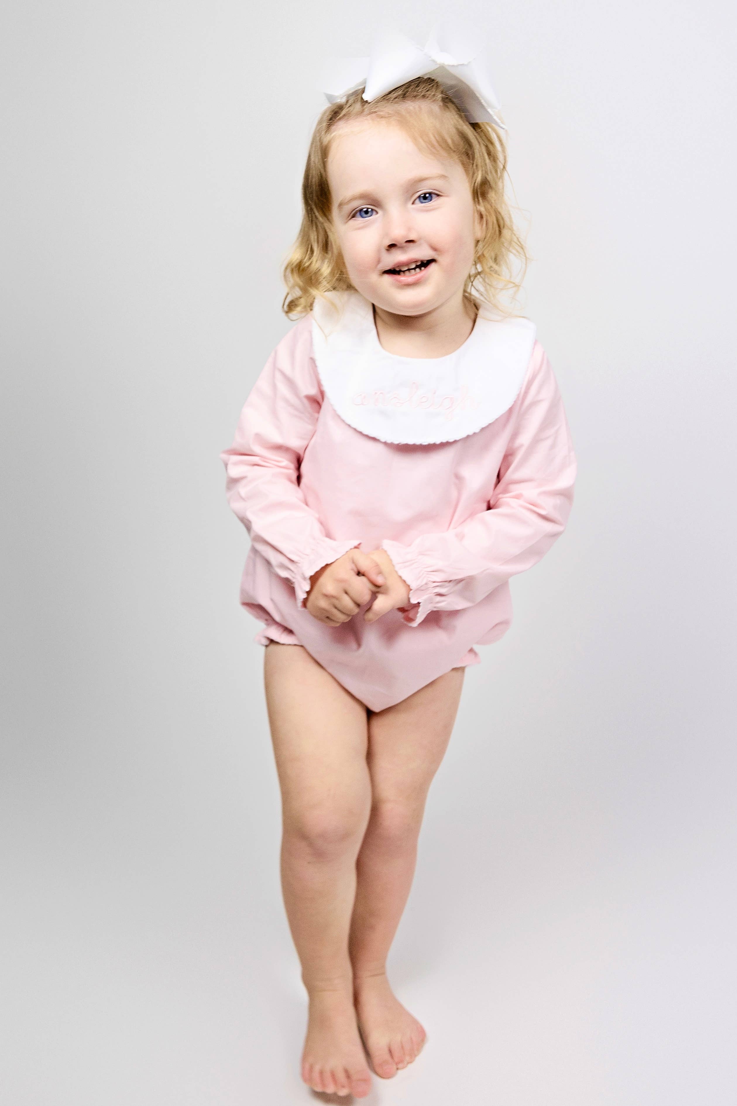 Love That Cotton – Großhandel Body (ohne Füße) – Baby – Langarm-Bischofsblase - Hellrosa Gewebe