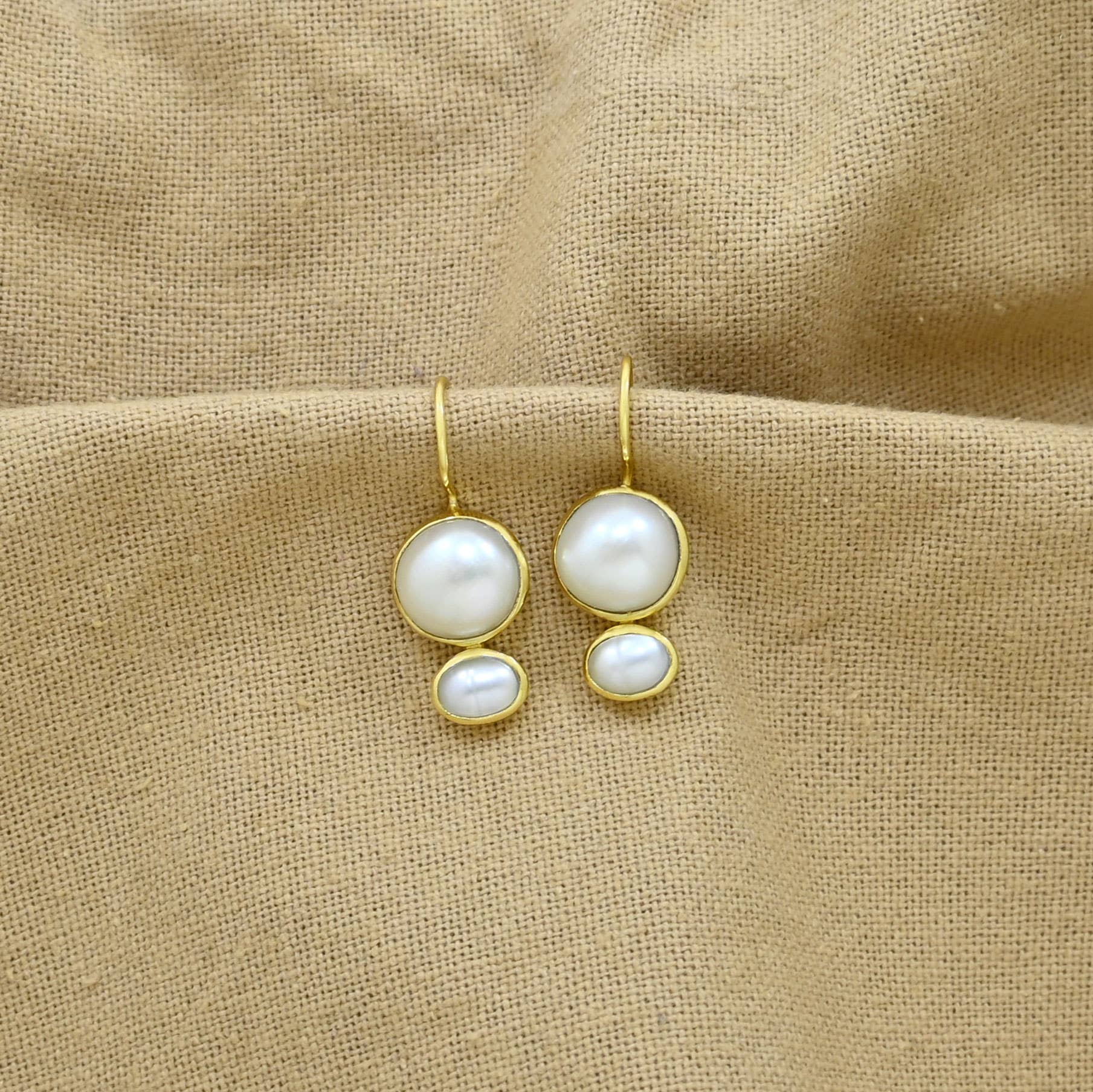 Schmuckoo Berlin - Wholesale Dangle Earrings - Primrose Earring Gold Plated - Pearl