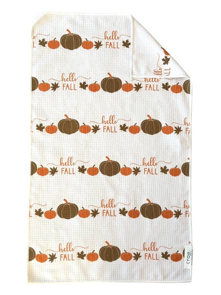 Hello Fall. : Double-Sided Hand Towel for wholesale by Crae.Home