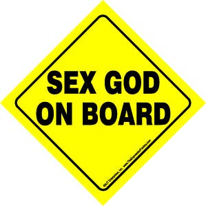 SJT Enterprises, Inc. - Vendita all'ingrosso Ciondolo decorativo per auto - Unisex - Sesso dio a bordo Auto Atitudes Segni Auto con ventosa