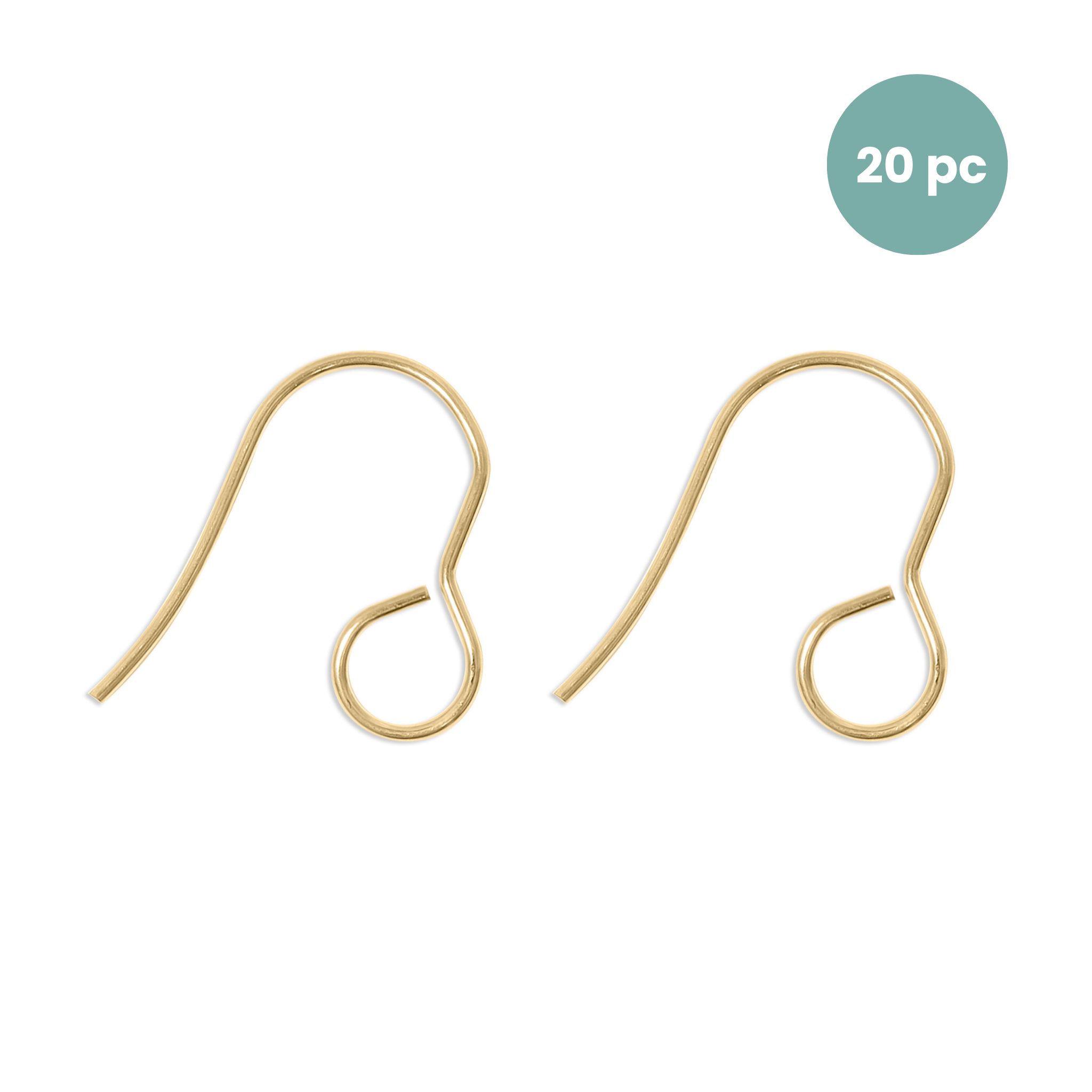 WJW - Wholesale Hoop Earrings - 20pc 18K Gold PVD Stainless Steel Wire Earring Hooks5