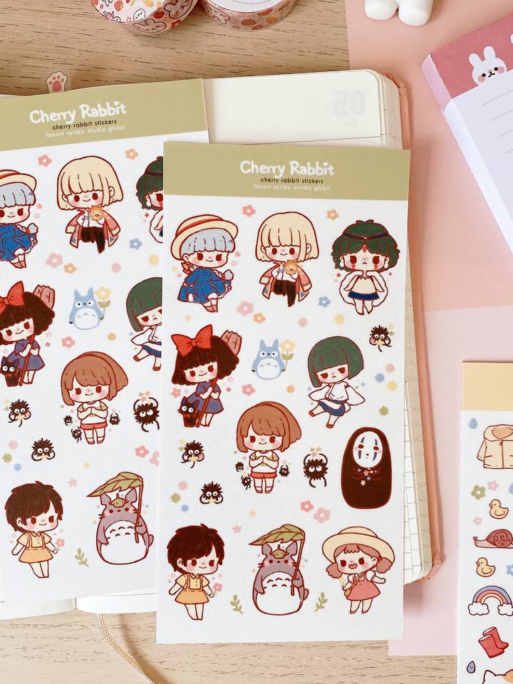 Studio Ghibli Sticker Sheet for wholesale by Cherry Rabbit