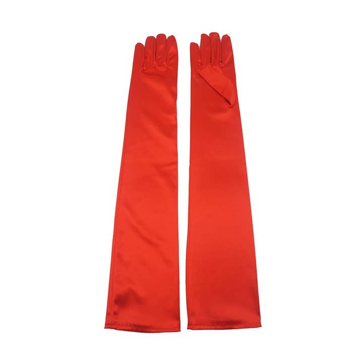 Guantes de satén largos 12Bl sedosos para venta al por mayor de Paperdoll