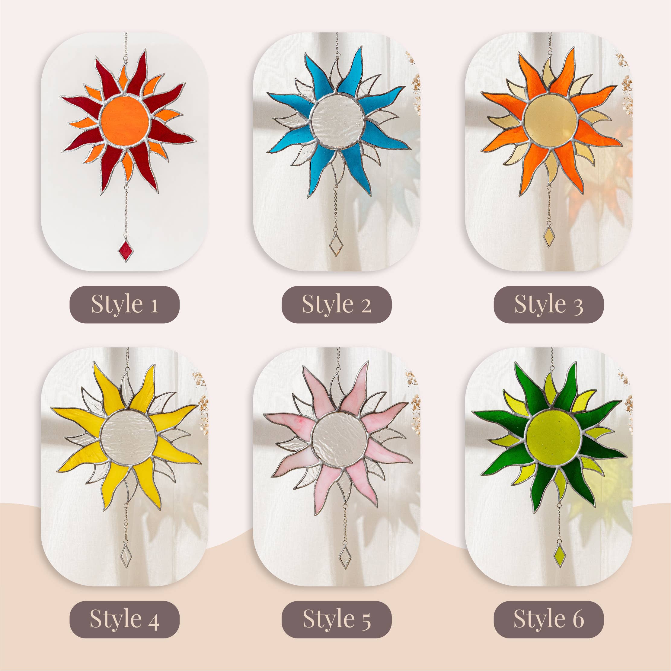 MondoBellissimo – wholesale Suncatcher – Stained Glass Sun F181