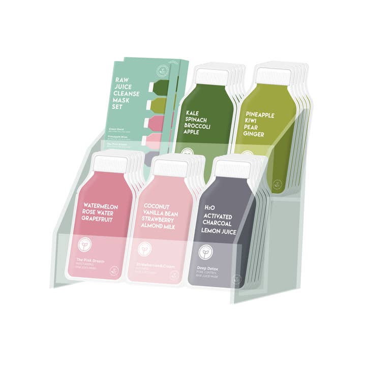 ESW Beauty - Wholesale Retailer Display - Beauty & Wellness - 2 Tier Clear Acrylic Sheet Mask Display (Fixture Only)3