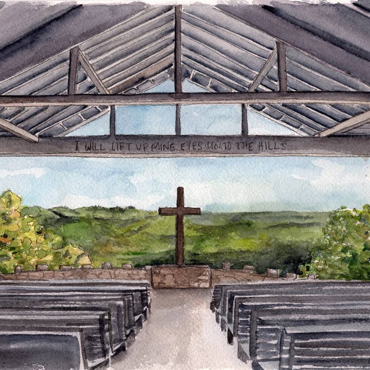 Pretty Place Watercolor Art Print for wholesale by Grace Langdon Art