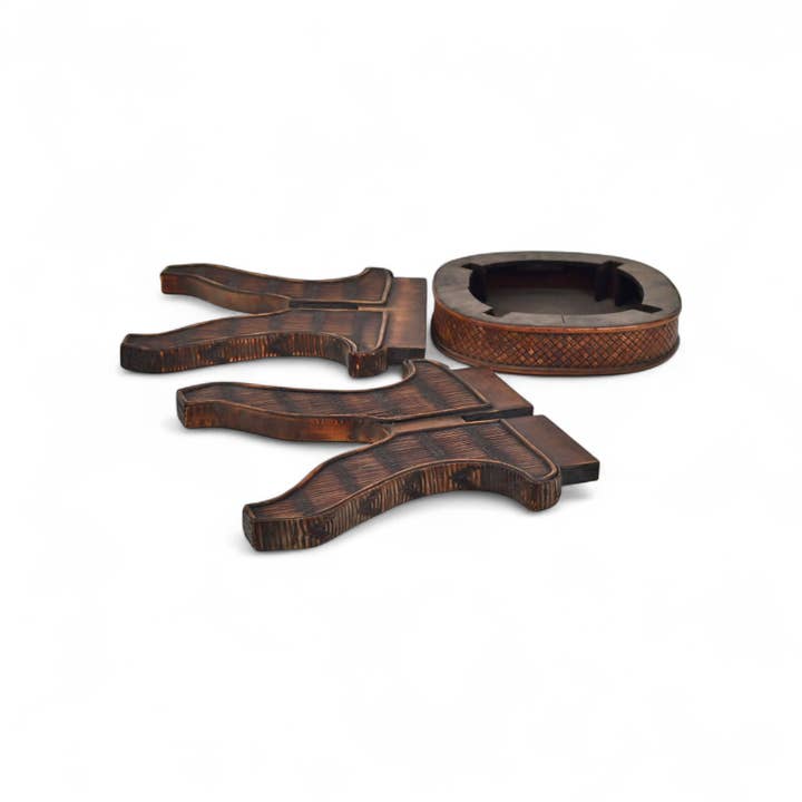 Cheungs Home Decor - Wholesale Stool - Vintage Style Wood Collapsible Stool - Medium Brown4