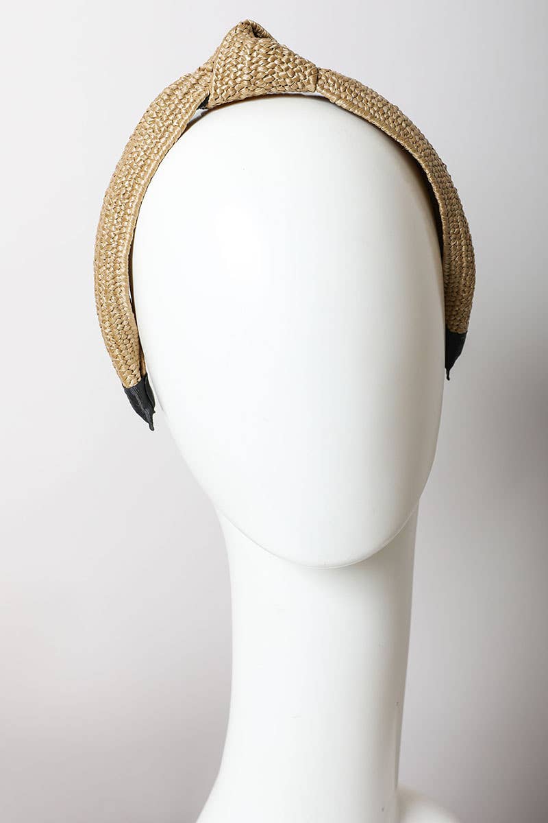 Leto Accessories - Wholesale Fashion Headband - Women's - Bohemian Straw Rattan Knotted Headband2