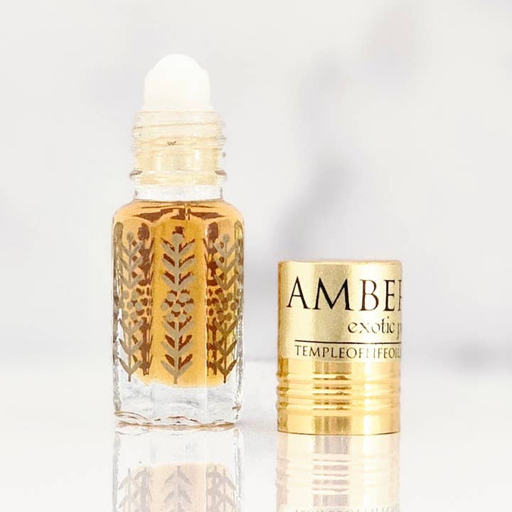 Temple of Life Oils & Perfumes - Wholesale Roll-On Fragrance - Exotic Perfume Oil Travel | Amber Gold | Gourmand Scents
