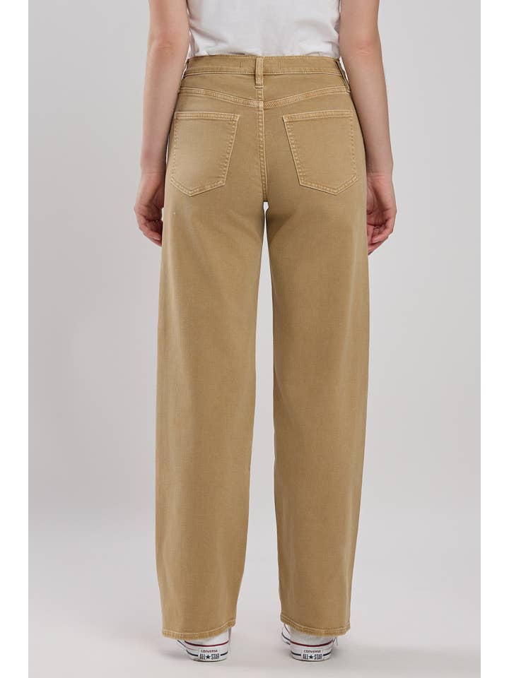 Ryder Super High Rise Baggy Jean-Light Wheat for wholesale on Faire