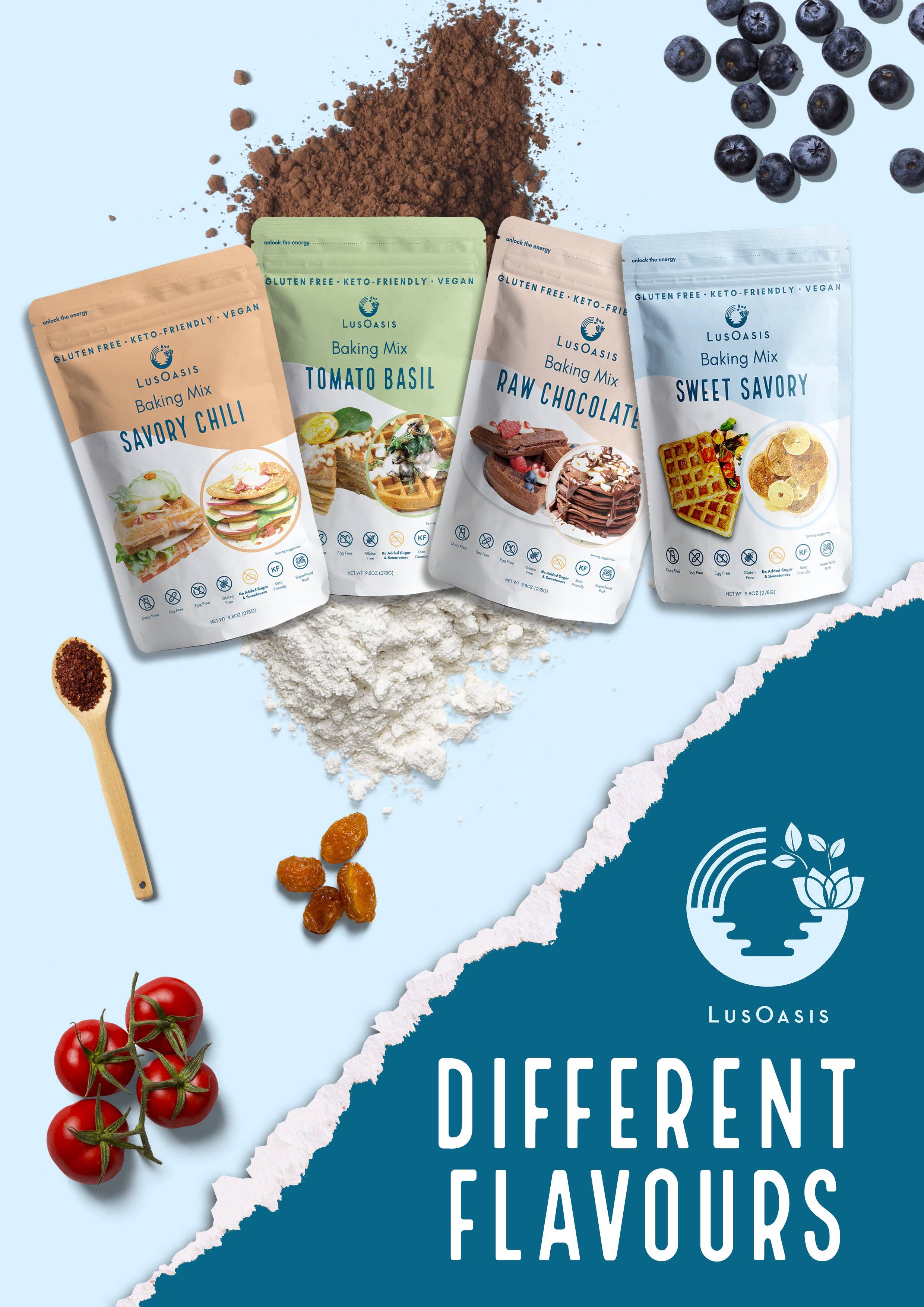 LusOasis - Wholesale Bread Mix - Sweet Savory Vegan, Gluten-Free, Keto Friendly Baking Mix8