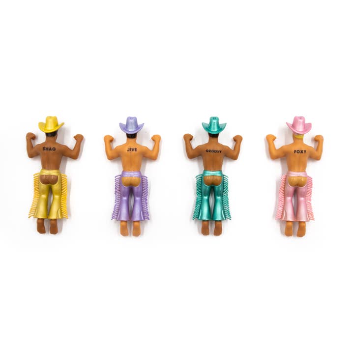 NPW - Wholesale Wine/Cocktail Glass Markers - Disco Cowboy Drink Markers - 4 Pack