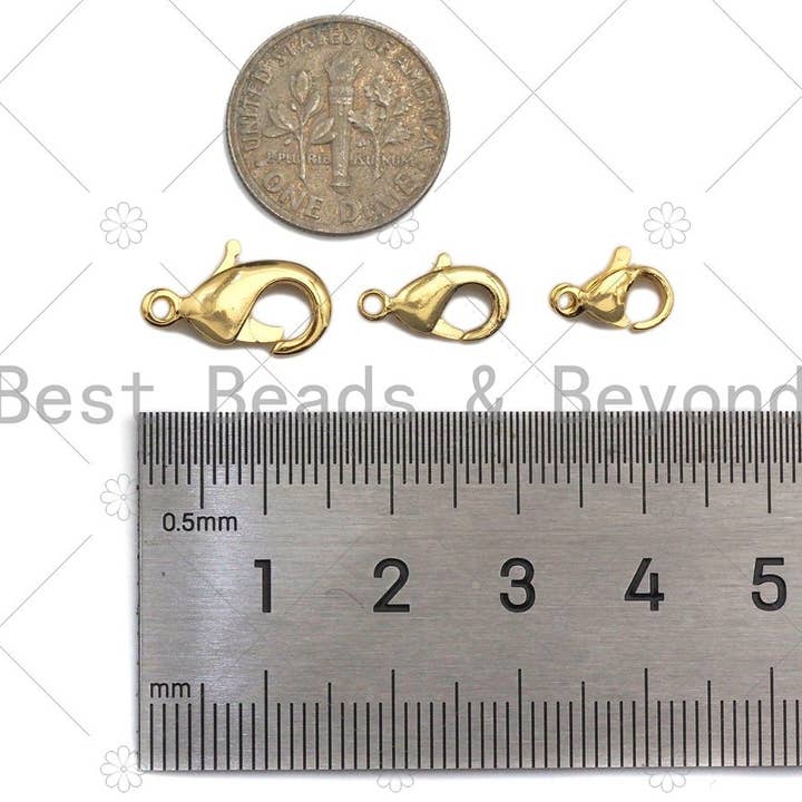 BestBeads&Beyond - Wholesale Clasp - 5pc/10pcs Simple Lobster Claw Clasp,Gold/Silver/Black/Rose g3